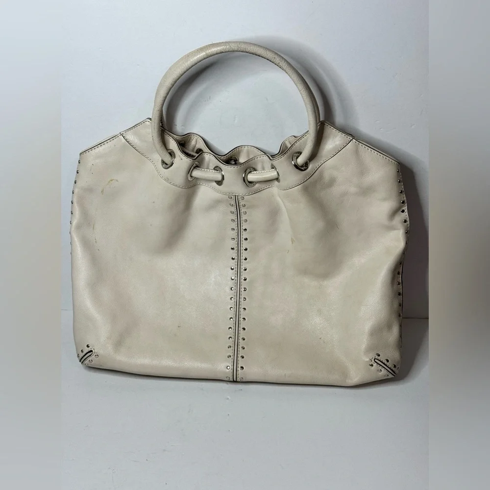 Michael Kors Astor Large Vanilla Leather Tote Bag